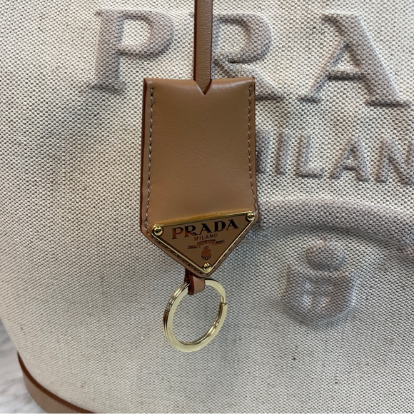 Prada Large Linen Blend Tote - Picture 4 of 10